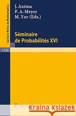 Seminaire de Probabilites XXVI Jacques Azema, Paul A. Meyer, Marc Yor 9783540560210