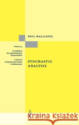 Stochastic Analysis Paul Malliavin 9783540570240 Springer