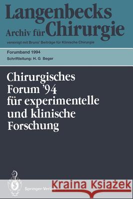 111. Kongreß Der Deutschen Gesellschaft Für Chirurgie München, 5.-9. April 1994 Berger, D. 9783540578468 Not Avail