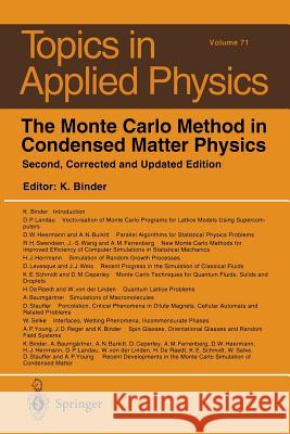 The Monte Carlo Method in Condensed Matter Physics Kurt Binder 9783540601746 Springer-Verlag Berlin and Heidelberg GmbH & 