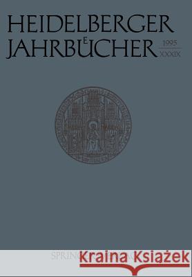 Heidelberger Jahrbücher Reiner Wiehl 9783540604358 Not Avail