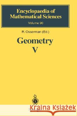 Geometry V: Minimal Surfaces Fujimoto, H. 9783540605232 Springer