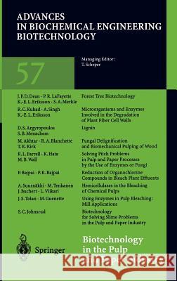 Biotechnology in the Pulp and Paper Industry T. Scheper K. L. Eriksson Karl-Erik L. Eriksson 9783540618683