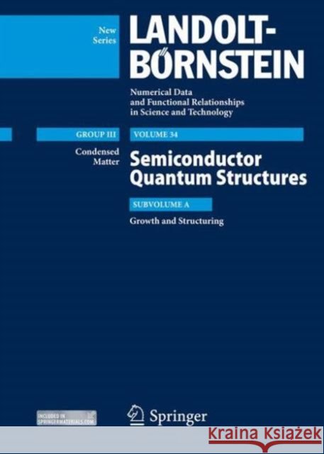 Semiconductor Quantum Structures - Growth and Structuring Claus F. Klingshirn Alfred Forchel Pierre Gilliot 9783540633471 Springer