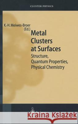 Metal Clusters at Surfaces: Structure, Quantum Properties, Physical Chemistry Meiwes-Broer, Karl-Heinz 9783540665625