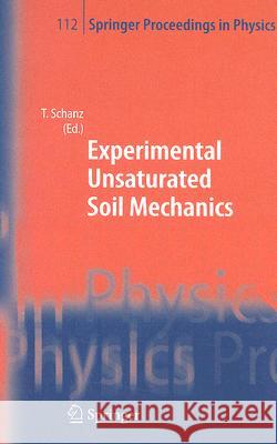 Experimental Unsaturated Soil Mechanics Tom Schanz 9783540698722 Springer