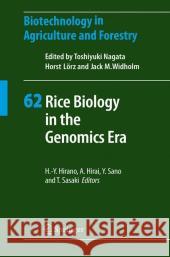 Rice Biology in the Genomics Era  9783540742487 SPRINGER-VERLAG BERLIN AND HEIDELBERG GMBH & 