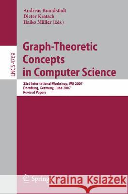 Graph-Theoretic Concepts in Computer Science Brandstädt, Andreas 9783540748380