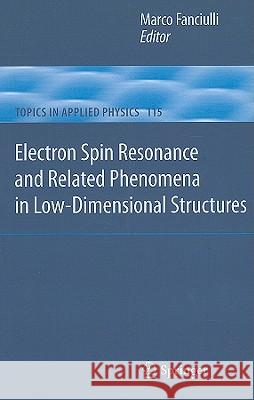 Electron Spin Resonance and Related Phenomena in Low-Dimensional Structures  9783540793649 SPRINGER-VERLAG BERLIN AND HEIDELBERG GMBH & 