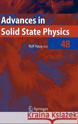 Advances in Solid State Physics 48 Rolf Haug 9783540858584 Springer