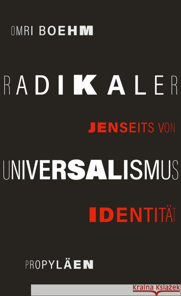 Radikaler Universalismus Boehm , Omri 9783549100417