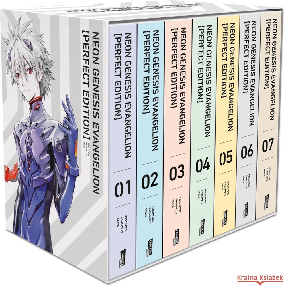 Neon Genesis Evangelion - Perfect Edition, Bände 1-7 im Sammelschuber mit Extras Sadamoto, Yoshiyuki 9783551020758 Carlsen Manga