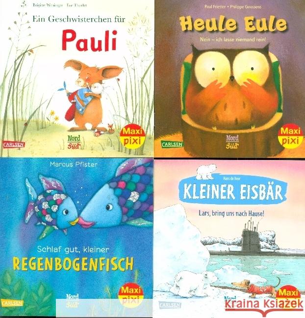 Maxi-Pixi-4er-Set 79: Bilderbuch-Stars bei Maxi Pixi (4x1 Exemplar) Weninger, Brigitte, Friester, Paul, Pfister, Marcus 9783551030450 Carlsen