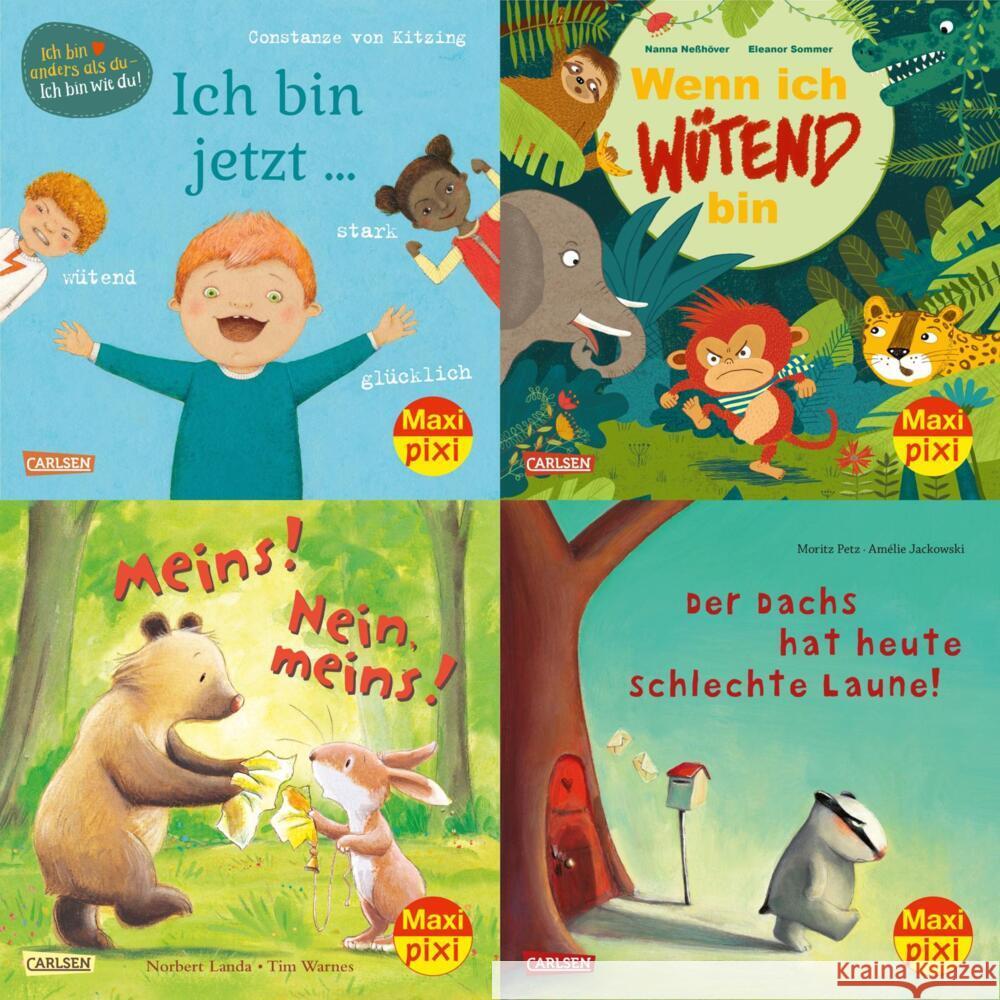 Maxi-Pixi-4er-Set 89: Glücklich, traurig, schlecht gelaunt (4x1 Exemplar) diverse 9783551030542