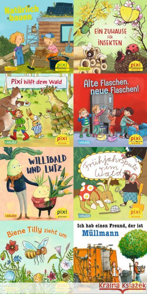 Pixi-8er-Set 299: Pixi setzt sich für die Umwelt ein (8x1 Exemplar), 8 Teile diverse 9783551038838