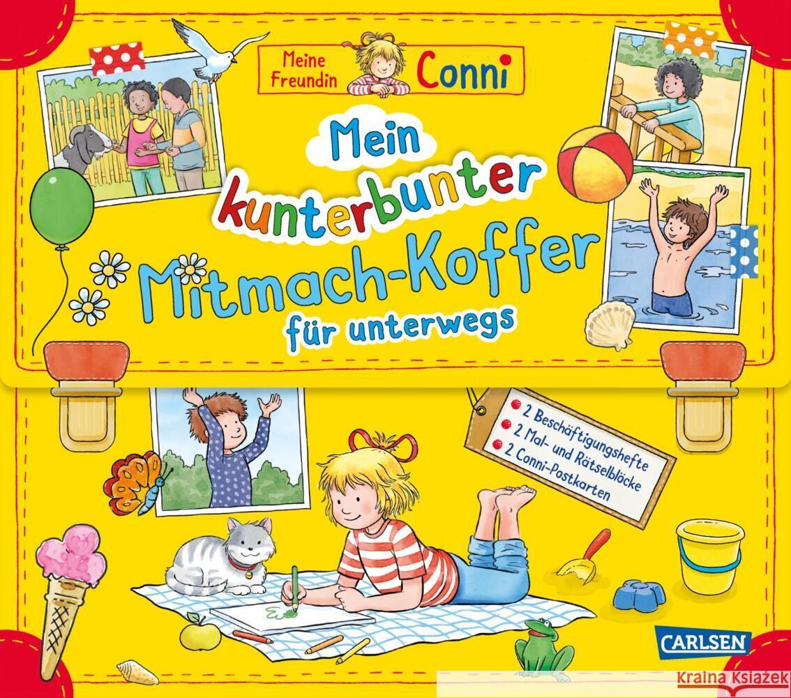 Conni Gelbe Reihe (Beschäftigungsbuch): Mein kunterbunter Mitmach-Koffer für unterwegs (Buch-Set für die Ferienzeit) Sörensen, Hanna 9783551182807