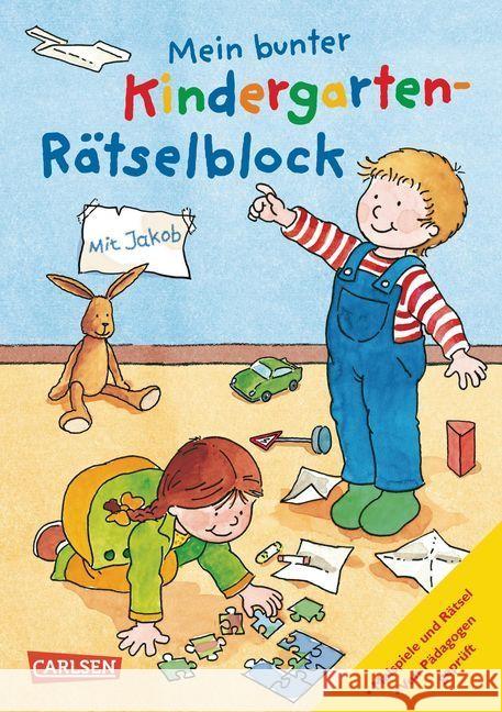 Mein bunter Kindergarten-Rätselblock : Mit Jakob. Malspiele und Rätsel Sörensen, Hanna; Leintz, Laura 9783551183071