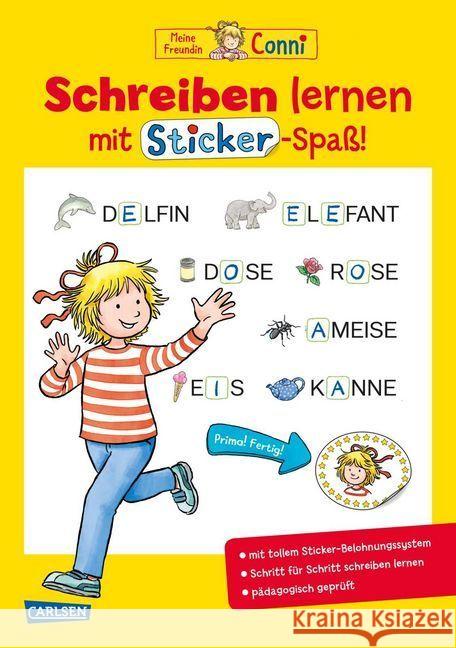 Meine Freundin Conni: Schreiben lernen mit Sticker-Spaß Sörensen, Hanna 9783551187192