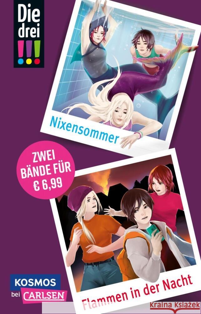 Die drei !!!: Doppelband - Enthält die Bände: Nixensommer / Flammen in der Nacht Sol, Mira, Vogel, Maja von 9783551318275 Carlsen