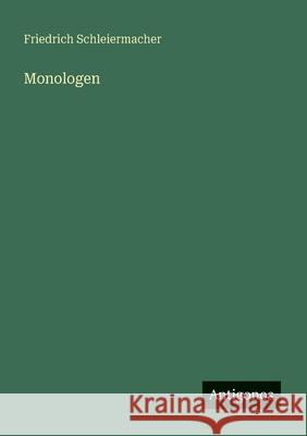 Monologen Friedrich Schleiermacher 9783563150566