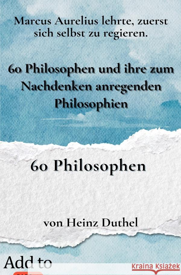 60 Philosophen Duthel, Heinz 9783565029853
