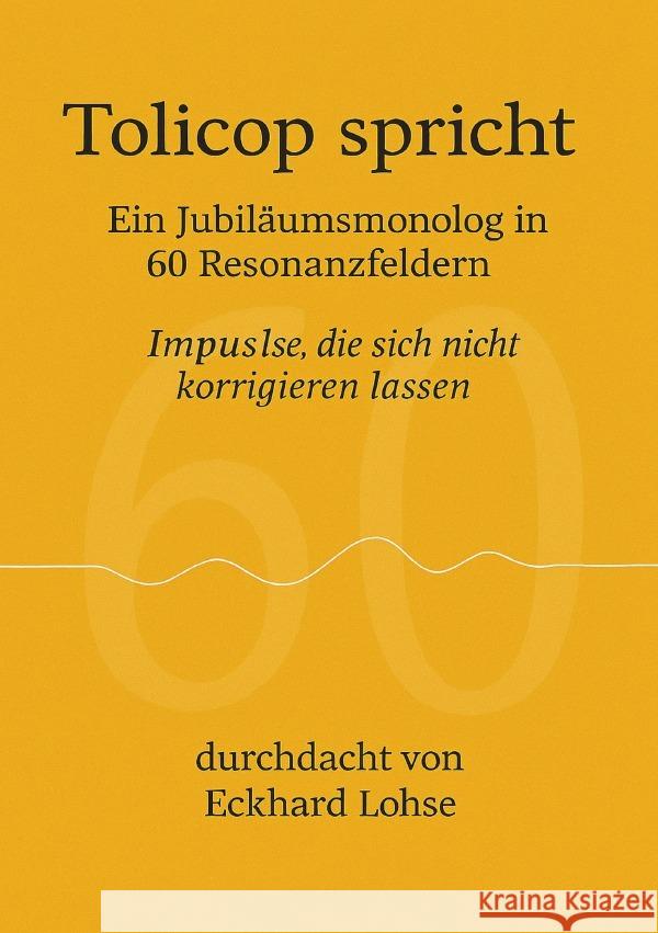 Tolicop sricht Lohse, Eckhard 9783565053568