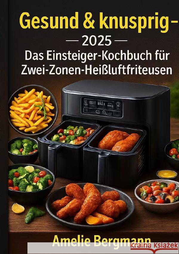 Gesund & knusprig -2025 Das Einsteiger-Kochbuch für Zwei-Zonen-Heißluftfritteusen Bergmann, Amelie 9783565093236