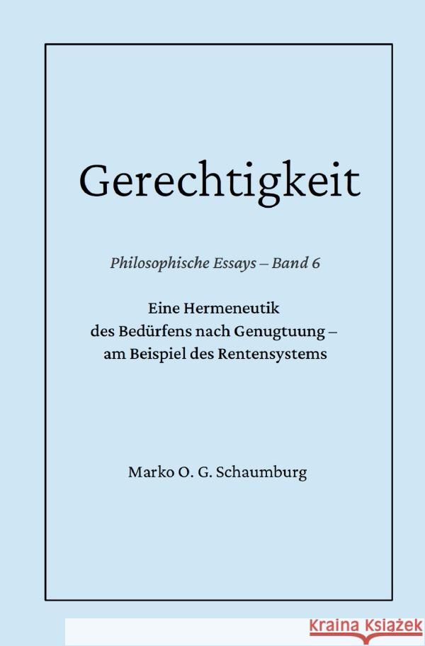 Gerechtigkeit Schaumburg, Marko O. G. 9783565119141