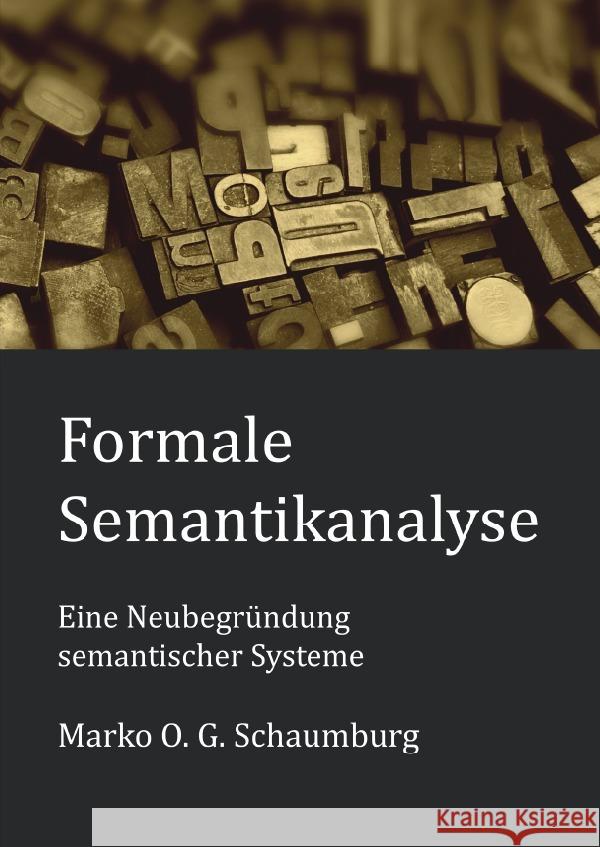 Formale Semantikanalyse Schaumburg, Marko O. G. 9783565127610