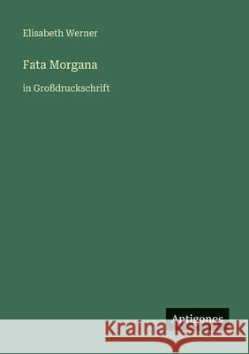 Fata Morgana: in Gro?druckschrift Elisabeth Werner 9783566029920 Antigonos Verlag