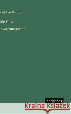 Die Hexe: in Gro?druckschrift Karl Emil Franzos 9783566032722 Antigonos Verlag