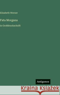 Fata Morgana: in Gro?druckschrift Elisabeth Werner 9783566115746 Antigonos Verlag