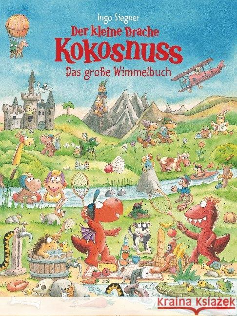 Der kleine Drache Kokosnuss - Das große Wimmelbuch : Ein Mitmach-Bilderbuch für die kleinen Kokosnuss-Fans Siegner, Ingo 9783570177556