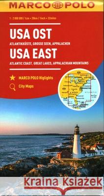 USA East Marco Polo Map: Atlantic Coast, Great Lakes and Appalachian Mountains Marco Polo 9783575016997 MAIRDUMONT GmbH & Co. KG