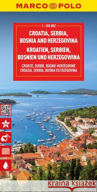 Croatia, Bosnia, Herzegovina Marco Polo Map Marco Polo 9783575018731