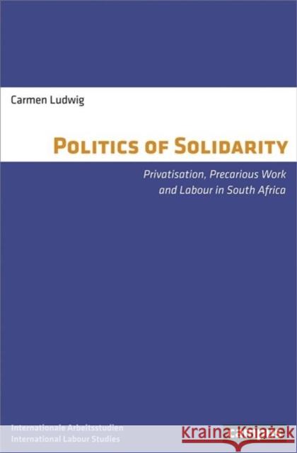 The Politics of Solidarity: Privatisation, Precarious Work and Labour in South Africa Ludwig, Carmen 9783593510477 Campus Verlag