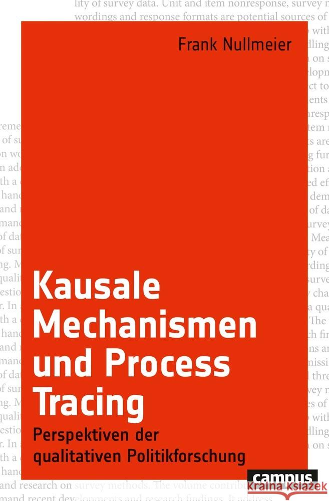 Kausale Mechanismen und Process Tracing Nullmeier, Frank 9783593512075