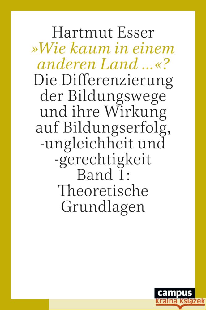 »Wie kaum in einem anderen Land ...«? Esser, Hartmut 9783593513225