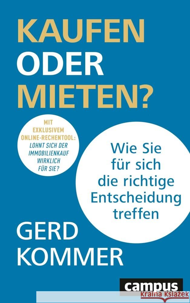 Kaufen oder Mieten? Kommer, Gerd 9783593514765