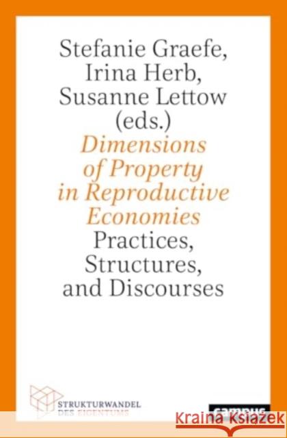 Dimensions of Property in Reproductive Economies: Practices, Structures, and Discourses  9783593519265 Campus Verlag