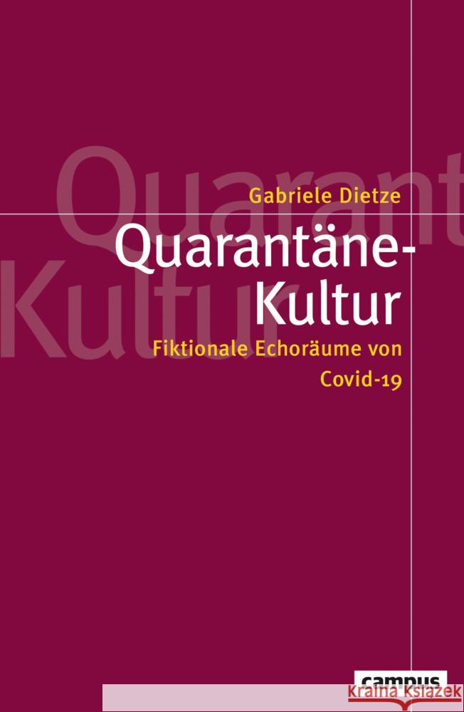 Quarantäne-Kultur Dietze, Gabriele 9783593521442