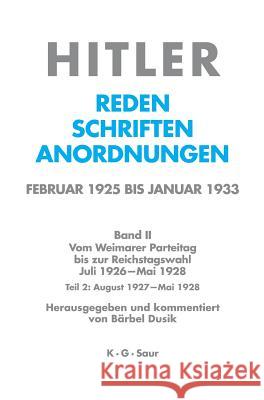 August 1927 - Mai 1928  9783598219375 X_K. G. Saur