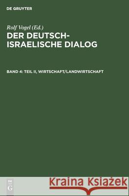 Teil II, Wirtschaft/Landwirtschaft Rolf Vogel, No Contributor 9783598219443 de Gruyter