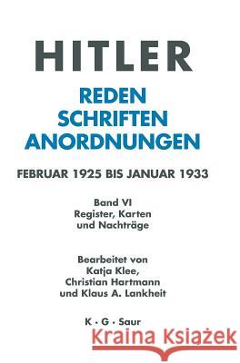 Register, Karten Und Nachträge Institut Fur Zeitgeschichte 9783598220036