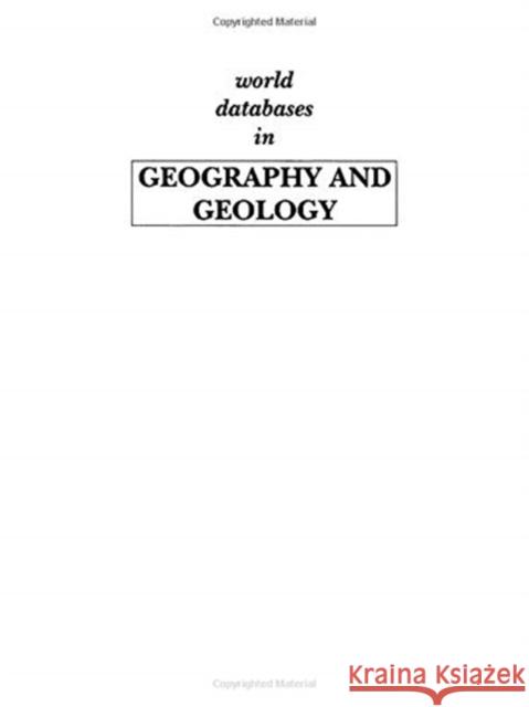 World Databases in Geography and Geology Chris Armstrong   9783598243134
