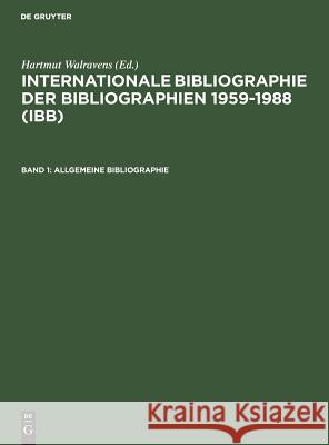 Allgemeine Bibliographie Ursula Olejniczak, Käthe Schmiedecke, Hartmut Walravens 9783598337352 K.G. Saur Verlag