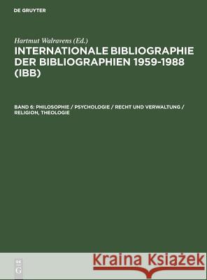 Philosophie / Psychologie / Recht und Verwaltung / Religion, Theologie No Contributor 9783598337406 de Gruyter
