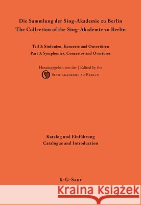 Katalog und Einführung Sing-Akademie Zu Berlin 9783598344787