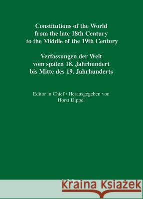 Constitutional Documents of Austria, Hungary and Liechtenstein 1791-1849  9783598356827 K G Saur
