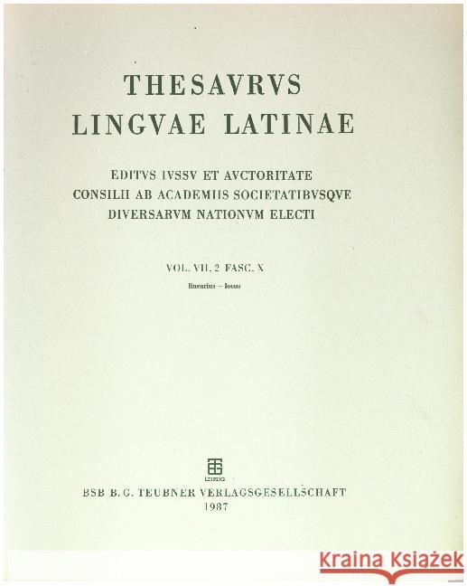 Linearius - Locus Thesaurusbüro München 9783598701023